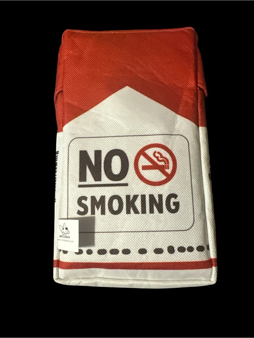 Plush Novelty Cigarette Pack Dog Toy - Red and White